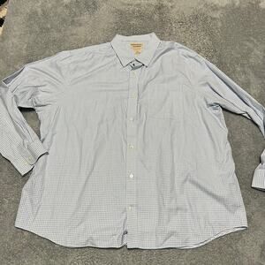 Duluth Trading WrinkleFighter Shirt Mens 3XL Plaid Blue Long Sleeve